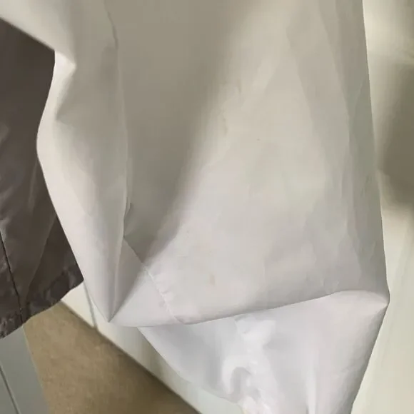 Eddie Bauer White and Gray Windbreaker Jacket - Picture 4 of 7